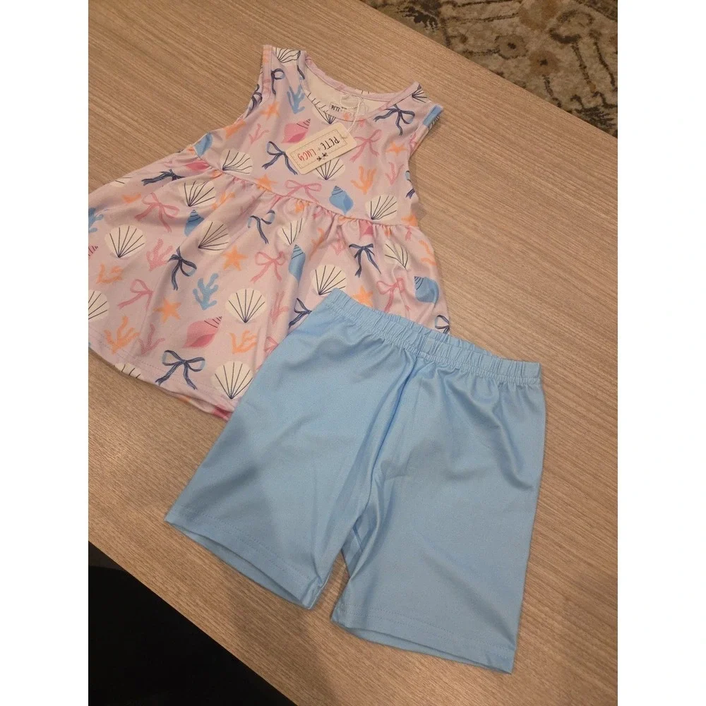Pete & Lucy Shell Belle 2 Piece Set Girls Size 3T